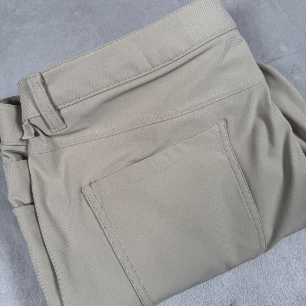 Lululemon Commission Pants Mens 40 Tan Warpstreme Chino Trousers